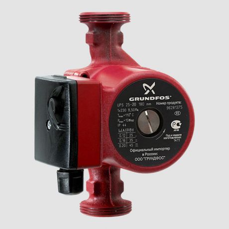 پمپ سیرکولاتور خطی گراندفوس Grundfos سایز 1 اینچ مدل UPS 25-20 180