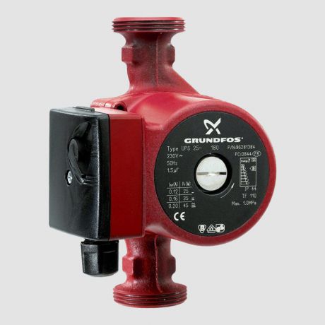 پمپ سیرکولاتور خطی گراندفوس Grundfos سایز 1 اینچ مدل UPS 25-30 180