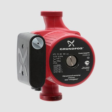 پمپ سیرکولاتور خطی گراندفوس Grundfos سایز 1 اینچ مدل UPS 25-80 180