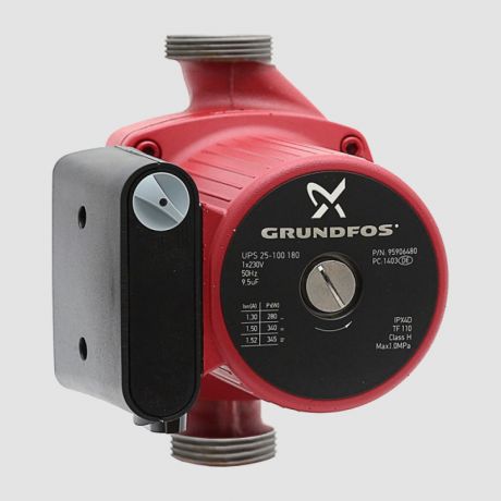 پمپ سیرکولاتور خطی گراندفوس Grundfos سایز 1 اینچ مدل UPS 25-100 180