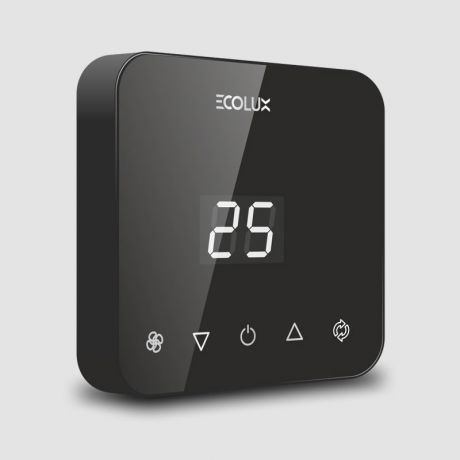 ترموستات دیجیتال روکار اکولوکس Ecolux مدل ET-433w مناسب برای فن کویل، داکت اسپیلت و گرمایش از کف