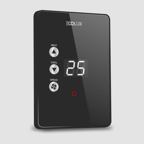 ترموستات دیجیتال توکار دوفصل اکولوکس Ecolux مدل ET-3SFC مناسب برای فن کویل دو لوله سه دور