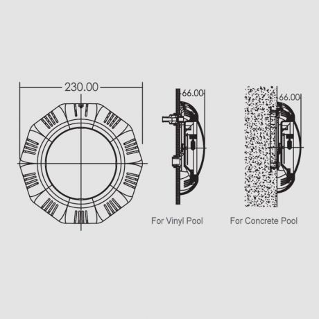 چراغ استخر روکار LED ایمکس TP100 آبی