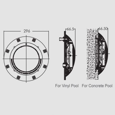 چراغ استخر روکار LED ایمکس P100 مهتابی