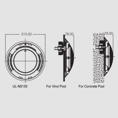 چراغ استخر روکار هالوژن ایمکس NS150 آفتابی