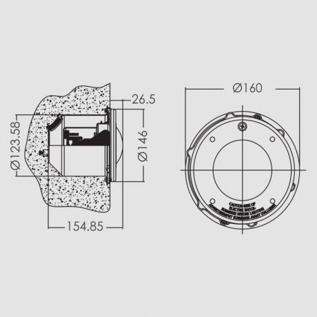 چراغ استخر توکار LED ایمکس S100 مهتابی