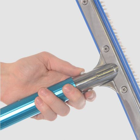 برس استخر 45 سانتی با بدنه آلومینیومی و فرچه استیل اچ وک پول HvakPool مدل BR04