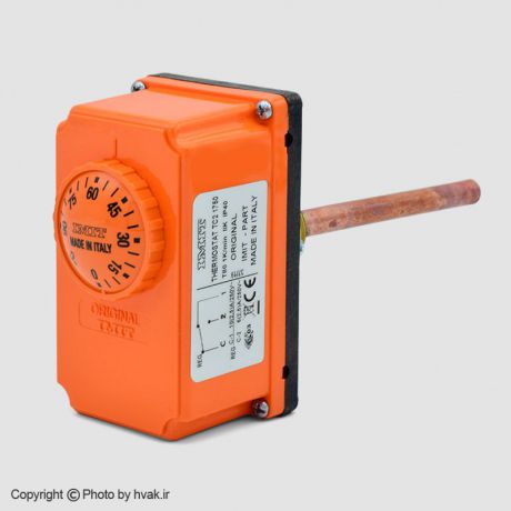 ترموستات مستغرق (آگوستات) ایمیت IMIT ایتالیا مدل TC2 دامنه 0 الی 90 درجه سانتیگراد غلاف 10 سانتی