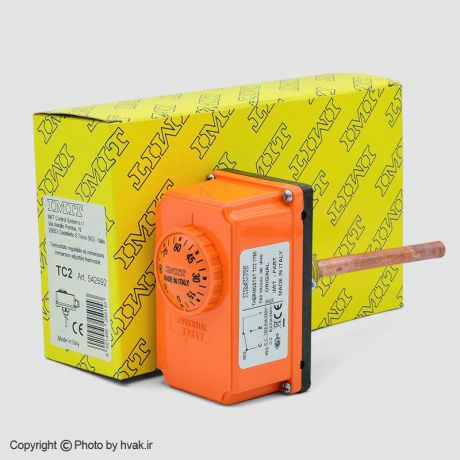 ترموستات مستغرق (آگوستات) ایمیت IMIT ایتالیا مدل TC2 دامنه 0 الی 90 درجه سانتیگراد غلاف 10 سانتی