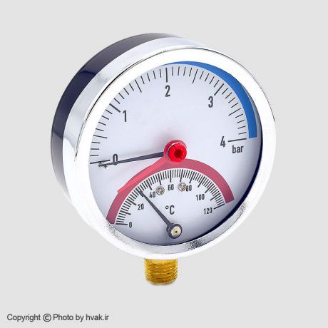 ترمومتر مانومتر دیگ صفحه 8 سانت