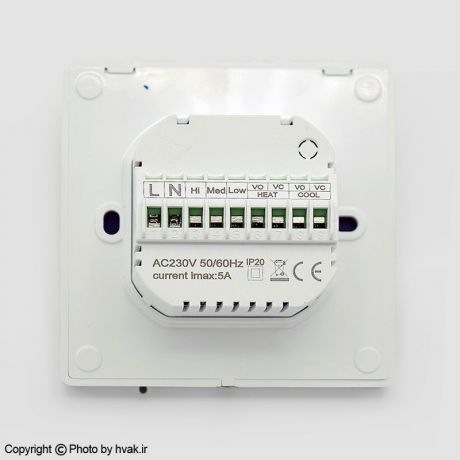 ترموستات دیجیتال توکار فن کویل مدل HY607