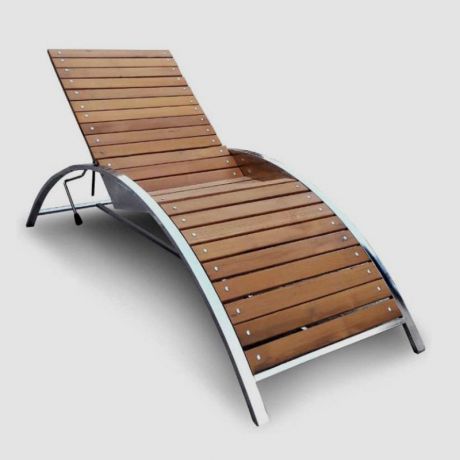 تخت کنار استخر استیل و ترمو وود آکوآمارین مدل CH1