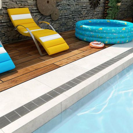 گریل خطی استیل آکوآمارین مدل ارس 18 سانتی