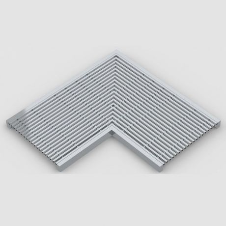 گریل خطی کنج استیل آکوآمارین مدل ارس 40 سانتی