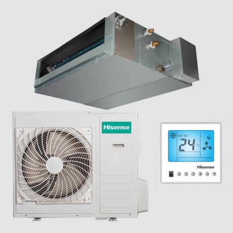 داکت اسپلیت اینورتر هایسنس Hisense سرد و گرم با گاز R410a ظرفیت 30000 (2.5 تن) مدل HID-30