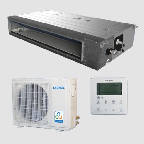 داکت اسپلیت اینورتر بویمن baumen سرد و گرم با گاز R410a ظرفیت 24000 (2 تن) مدل BID-24