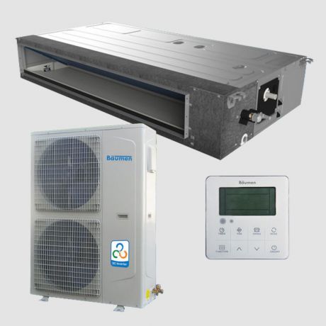 داکت اسپلیت اینورتر بویمن baumen سرد و گرم با گاز R410a ظرفیت 48000 (4 تن) مدل BID-48