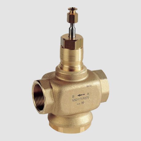 شیر دو راهه موتوری برنجی هانیول V5011S سایز 1 1/4 اینچ PN16 مناسب برای آب و بخار