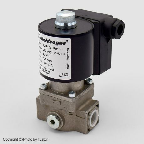 شیر برقی گاز 1/2 اینچ تک ضرب NC الکتروگس ایتالیا