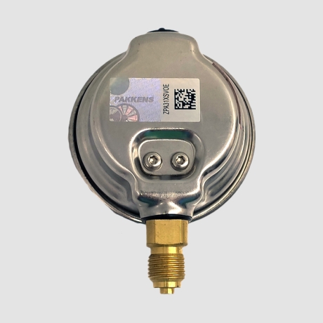 گیج فشار روغنی پکنز 25 بار صفحه 6 سانت عمودی Pakkens