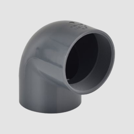 زانو 90 یک سر دنده UPVC پیمتاش Pimtas سایز 50x1 1/2