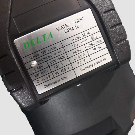 پمپ آب خانگی یک اسب بشقابی دلتا CPM158