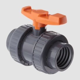 شیر توپی مهره دار یکسر دنده UPVC هیدرو اند سیل hydroandseal