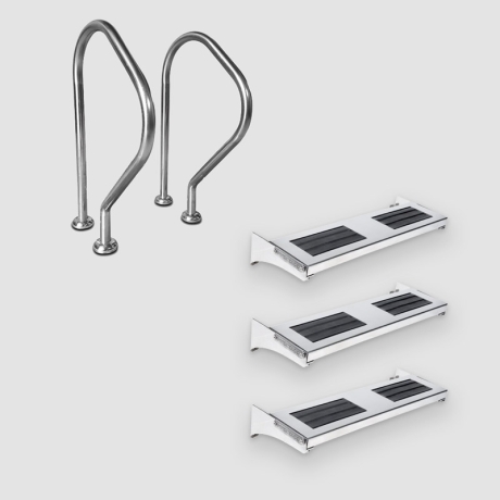 نردبان چند تکه آدور استپ 3 پله آکوامارین