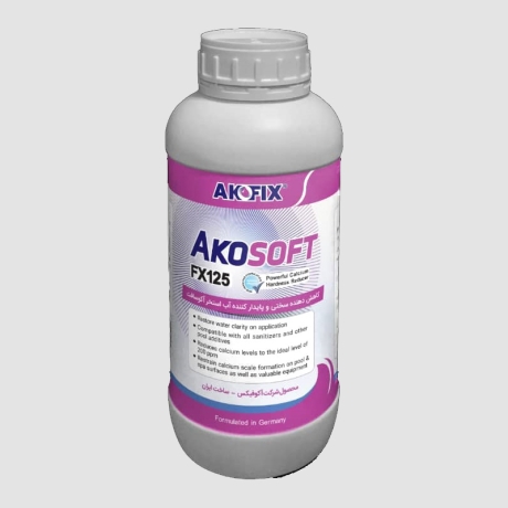 محلول کاهش دهنده سختی آب استخر آکوسافت 1 لیتری
