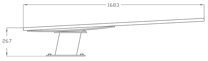 ابعاد و اندازه دایو شیرجه استخری آکوامارین مدل فلایت Flight 170