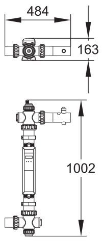 ابعاد و اندازه دستگاه ضدعفونی UV استخر ایمکس مدل NT-UV130T