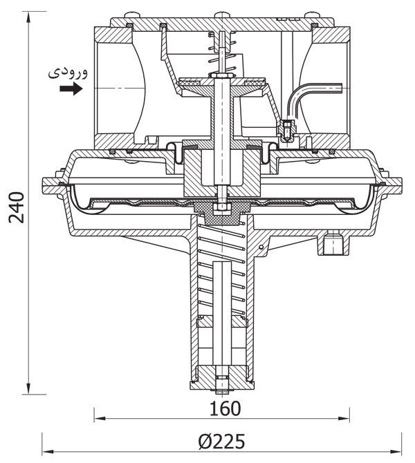 ابعاد و اندازه رگلاتور کنترل نسبت هوا گاز ستاک SET285 ابعاد و اندازه رگلاتور کنترل نسبت هوا گاز ستاک SET285