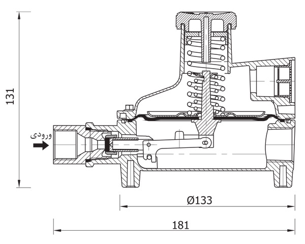 ابعاد و اندازه رگلاتور گاز مایع ستاک مدل SET291 ابعاد و اندازه رگلاتور گاز مایع ستاک مدل SET291