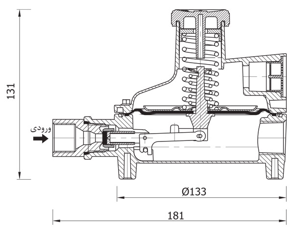 ابعاد و اندازه رگلاتور گاز مایع ستاک مدل SET293 ابعاد و اندازه رگلاتور گاز مایع ستاک مدل SET293