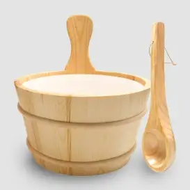 سطل و ملاقه چوبی سونا PL01